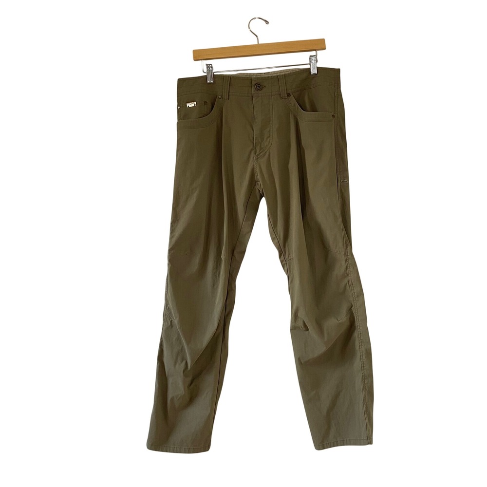 KUHL Free Ryde Pants Mens 34x30 Olive Green Stretch Cotton Blend Style 5232
